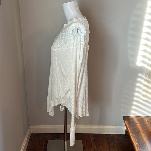 Free People Spring Valley Lace Trim Tunic White Size XS - Picture 5 of 8